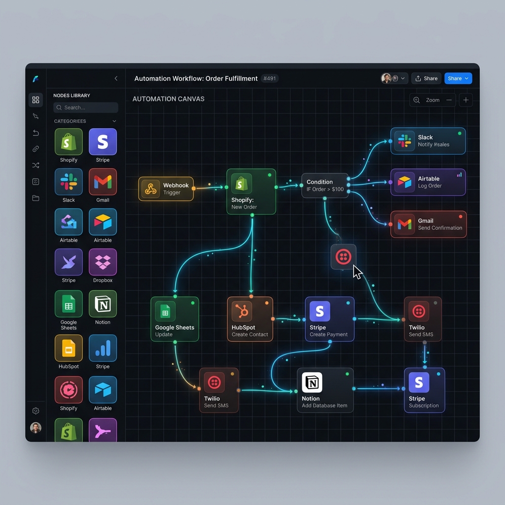 n8n Workflow Illustration